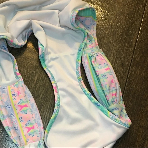 Victoria’s Secret Pink/Blue Floral Pull On Bikini Bottoms Women’s Size Medium - Picture 5 of 5